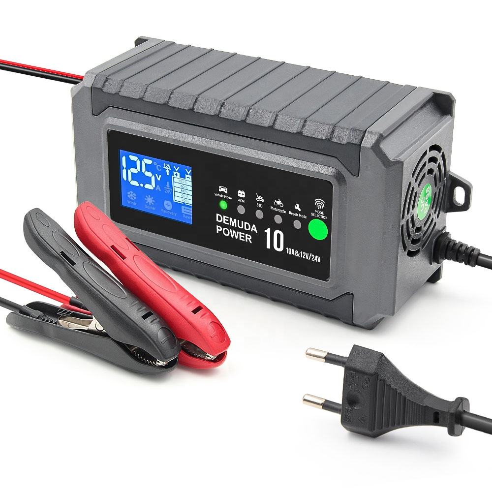 12V 24V Universal Bilbatteriladdare med Pulsunderhåll