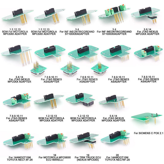 Full Set 22pcs BDM Adapters för ECU Programmering