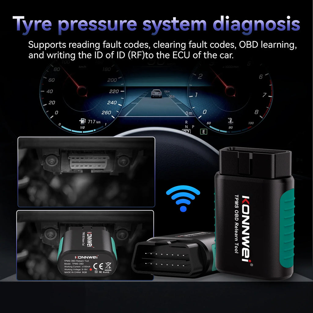 KONNWEI TK100 TPMS-programmeringsverktyg (TPMS Program Tool) - Felkodsläsare