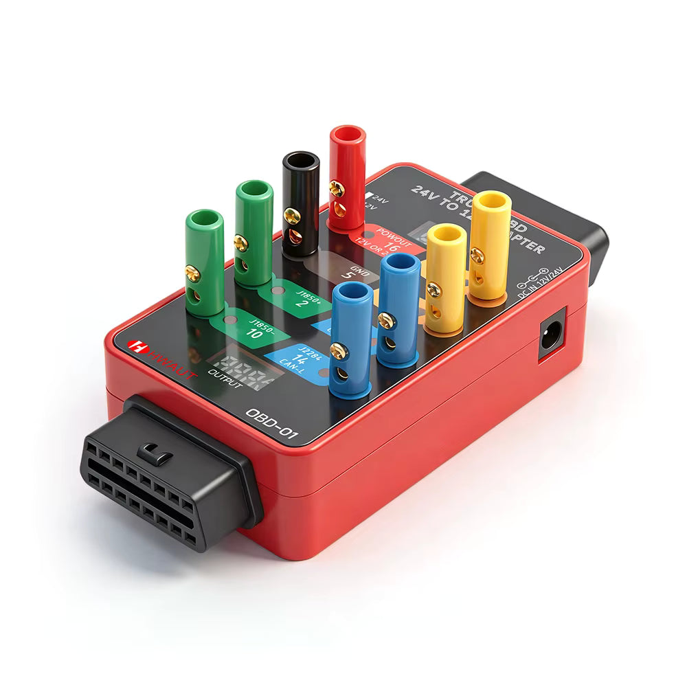 Breakout Box 24V → 12V med OBD-interface – 8-port adapter/jumper