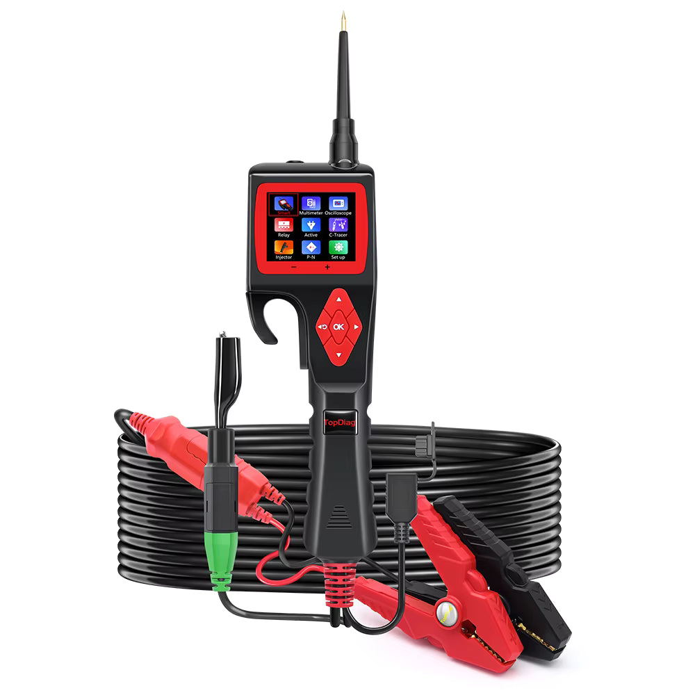 Topdiag P200 – Smart kretsprovare / Power Probe-testare med oscilloskop & batteritest (9–30V, 2,4″ TFT) Testverktyg