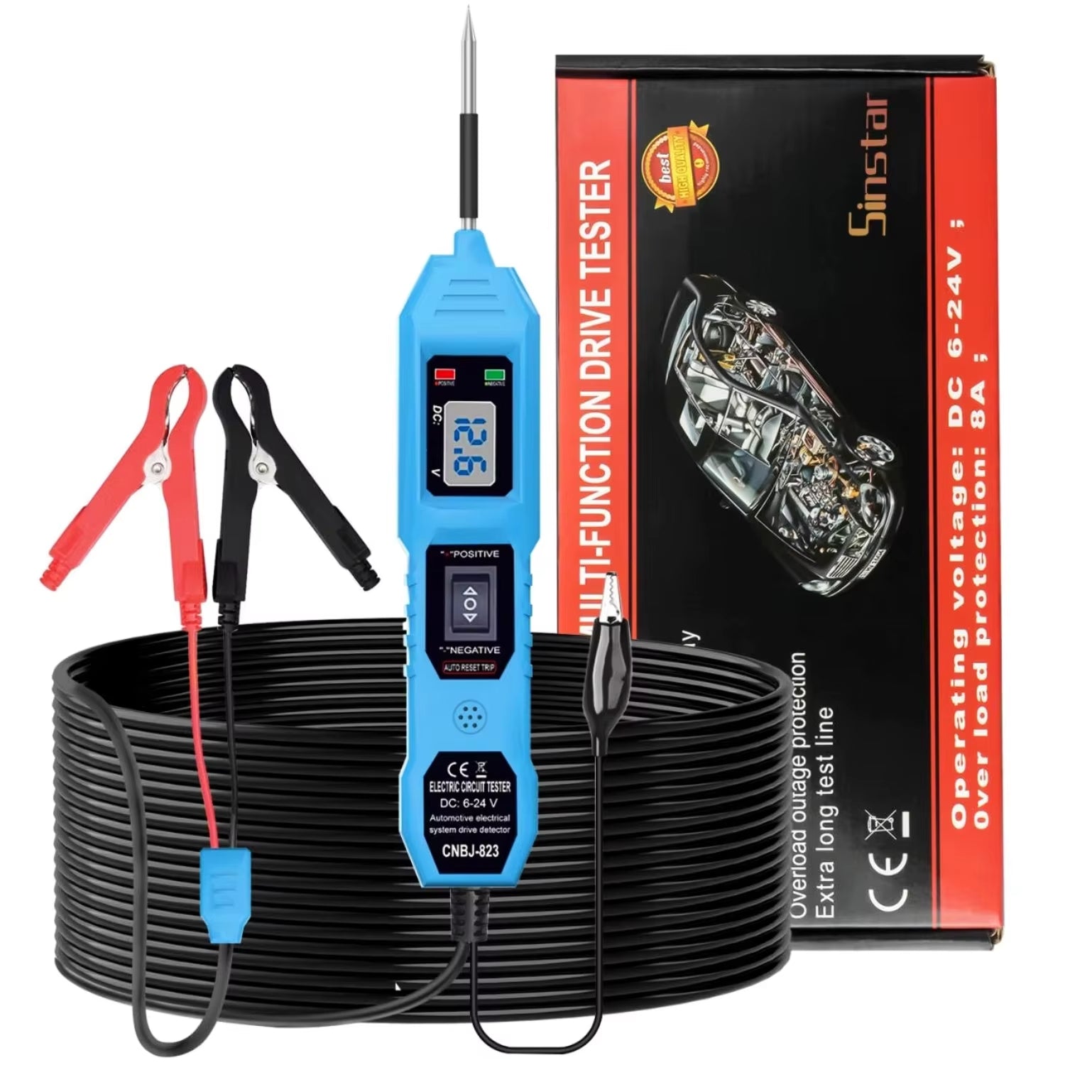 CNBJ-823 6–24V Smart Power Probe – Multifunktionellt testverktyg för fordons elsystem