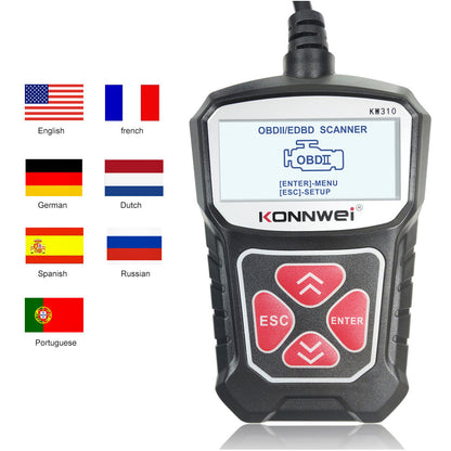Konnwei KW310 Bilskanner - OBD II Diagnostikverktyg