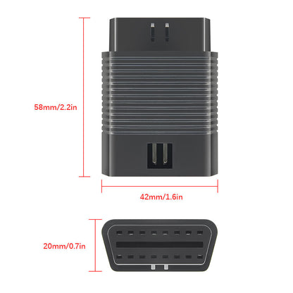 16pin OBD2 Bilkontakter - OBD2 Hane till Hona Adapter