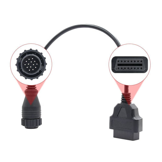 OBD1 till OBD2 16-pin Connector 14-pin OBD Adapter Kabel för Benz