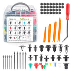 680 delar plastclips / push retainers för bil – panelclips till dörrsidor, list & inredning
