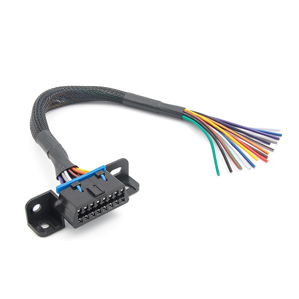 16Pin OBD2 Female Connector till Öppen OBD Kabeladapter