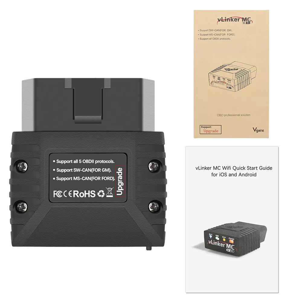 Vgate VLinker MC Wireless 3.0 OBD2 för Android – snabb ELM327-kompatibel diagnosadapter