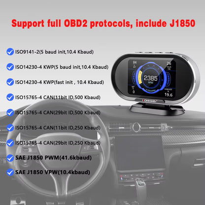 KONNWEI KW206 Head-up Display för OBD2 Bilscanner