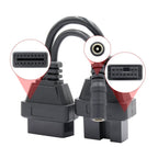 OBD 16-pin hane till 12-pin diagnos kabel för Mitsubishi