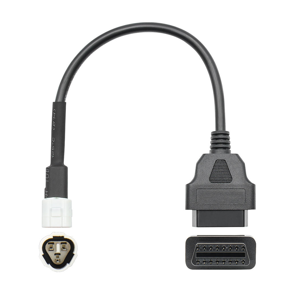 OBD-motorcykelkabel för Yamaha 3 Pin Plug till OBD2 16 Pin Adapter