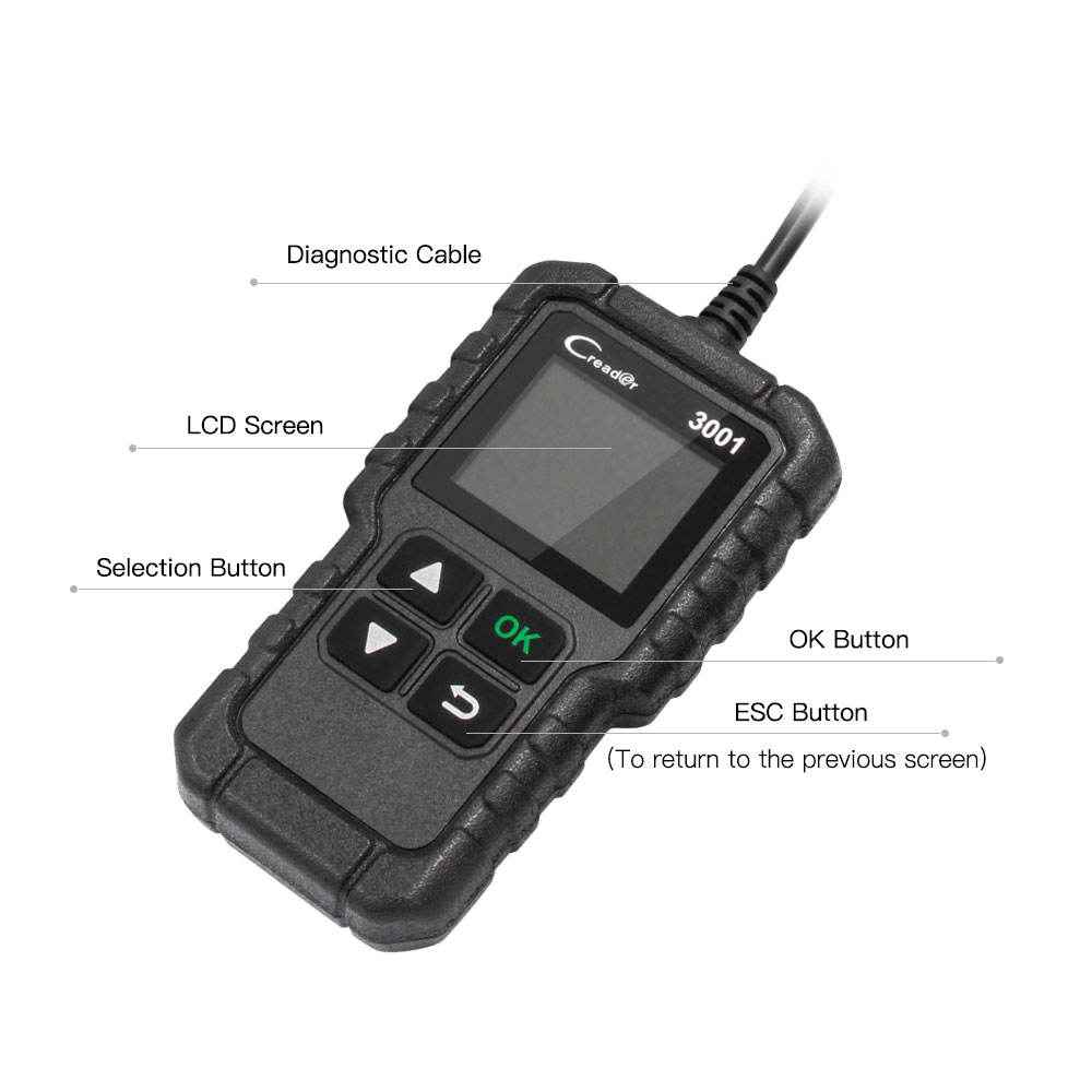 Launch X431 Creader CR3001 OBDII EOBD Bilskanner