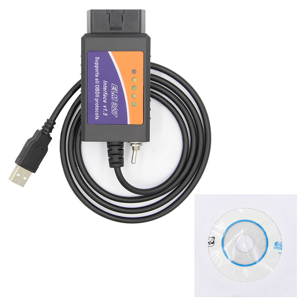 ELM327 USB Professionell Diagnoskabel Med Switch V1.5 OBD2