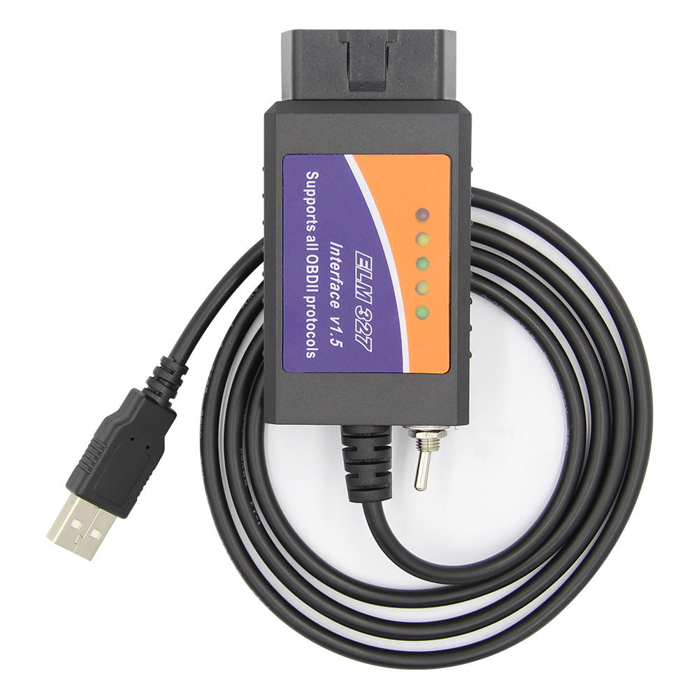 ELM327 USB Professionell Diagnoskabel Med Switch V1.5 OBD2