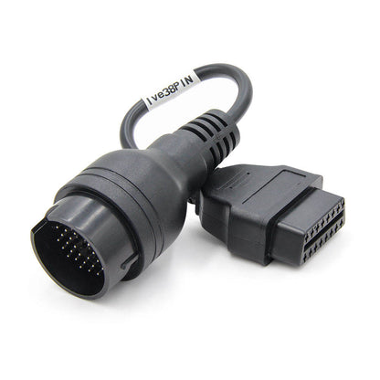 Truck OBD2 Adapter 38 Pin Connector for Iveco Male to OBD2 16Pin Female