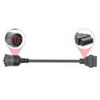 OBDII J1939 9Pin Diesel till OBD2 16Pin Adaptern