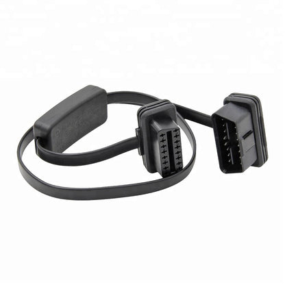 16-pin Flat OBD2 Förlängningskabel 60cm med Switch