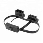 16-pin Flat OBD2 Förlängningskabel 60cm med Switch Adapterkabel