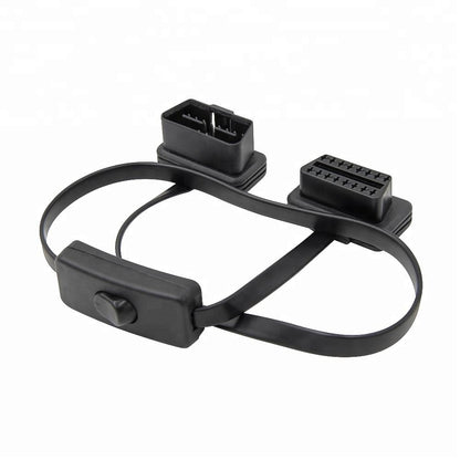 16-pin Flat OBD2 Förlängningskabel 60cm med Switch