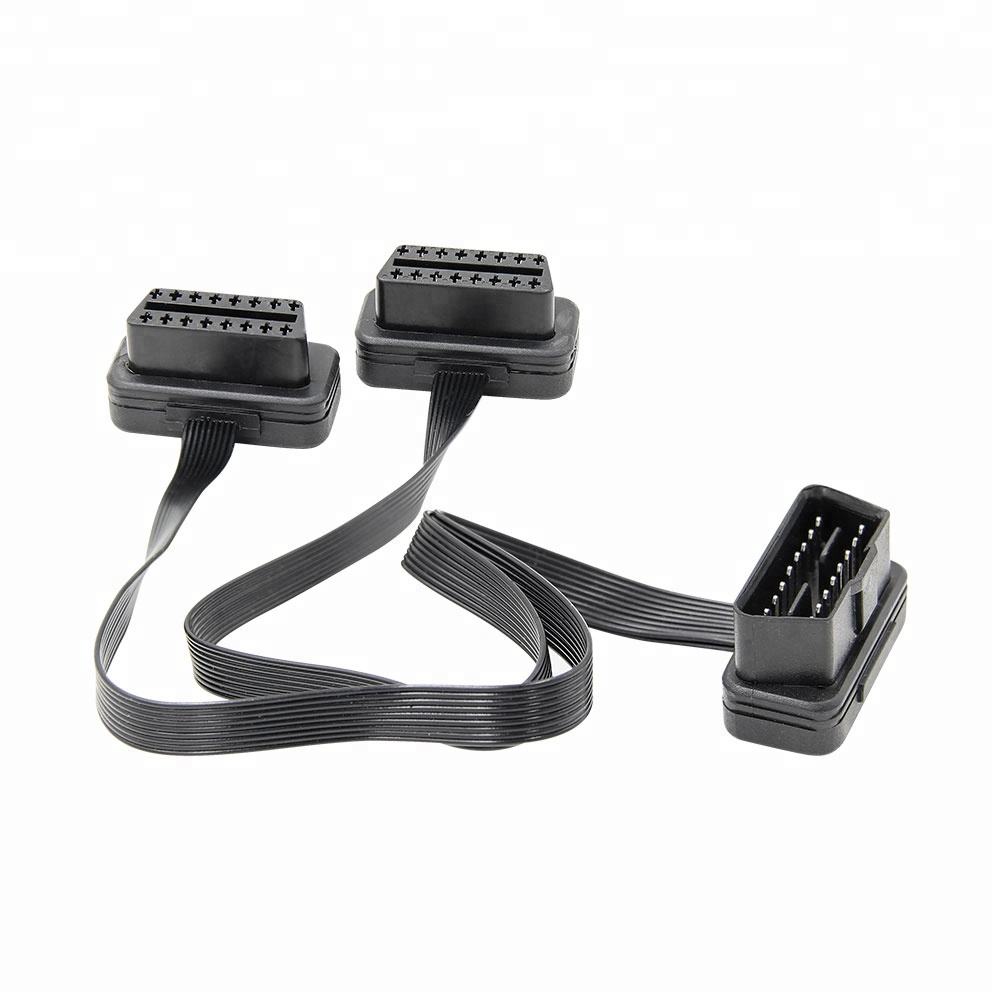 Y Type Flat OBD Obd2 Splitter Cable