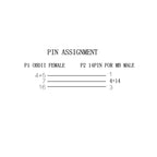 Mercedes 14-pin till OBD2 Adapterkabel