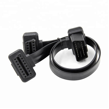 16-pin OBD2 Flat Kabel 30CM - OBD2 Anslutningskabel 2IN1
