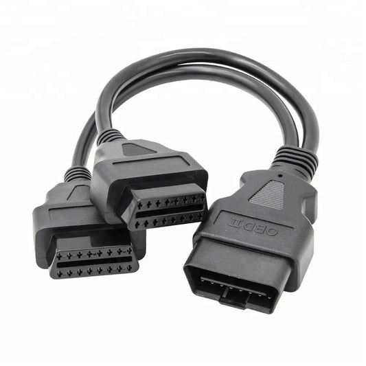 Dual Female Adapter Y OBD2 Konverterad Kabel 30cm