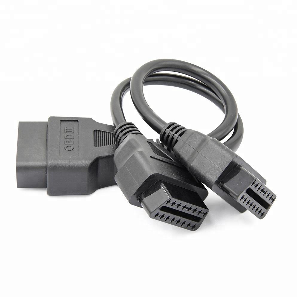 Dual Female Adapter Y OBD2 Konverterad Kabel 30cm