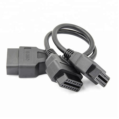 Dual Female Adapter Y OBD2 Konverterad Kabel 30cm