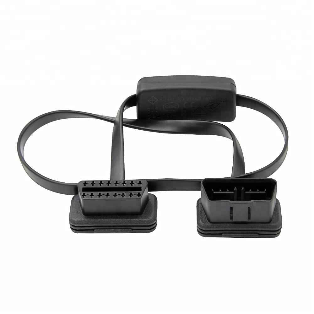 16-pin Flat OBD2 Förlängningskabel 60cm med Switch