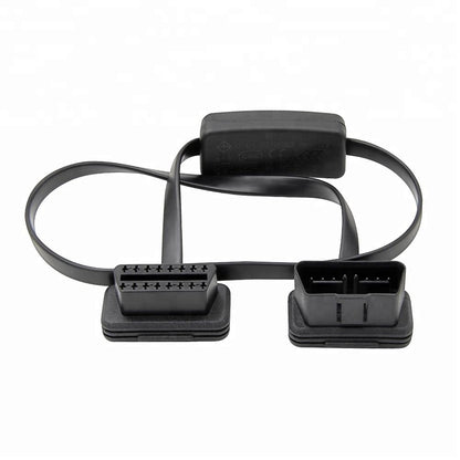 16-pin Flat OBD2 Förlängningskabel 60cm med Switch