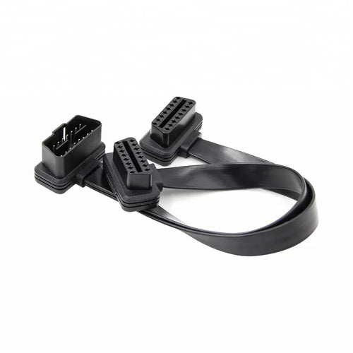 16 - pin OBD2 Flat Kabel 30CM - OBD2 Anslutningskabel 2IN1 - Felkodsläsare