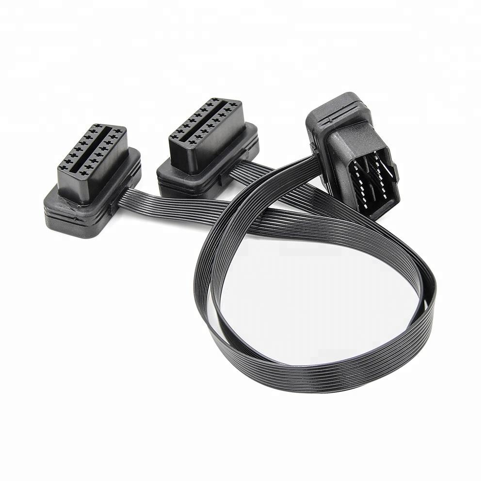Y Type Flat OBD Obd2 Splitter Cable