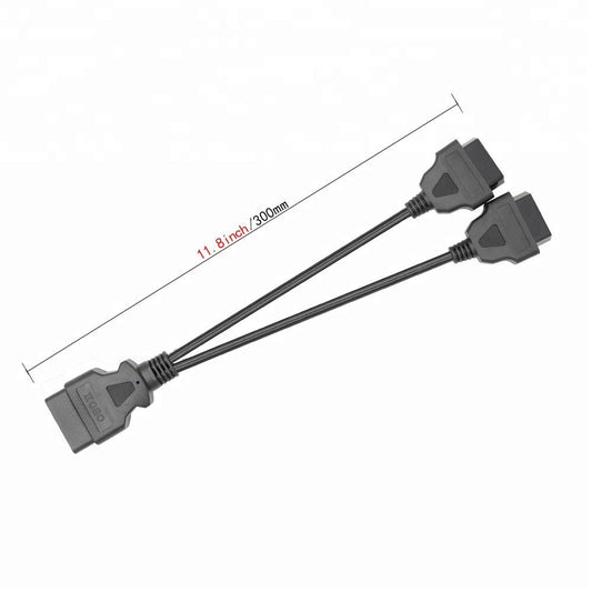 Dual Female Adapter Y OBD2 Konverterad Kabel 30cm
