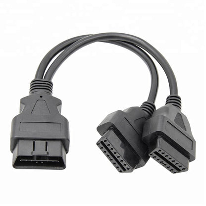 Dual Female Adapter Y OBD2 Konverterad Kabel 30cm