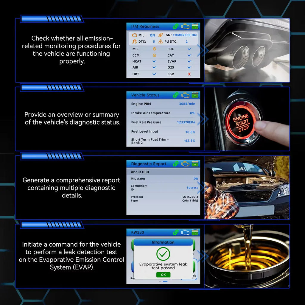 KONNWEI KW330 – OBD2/EOBD felkodsläsare (Enhanced Handheld Automotive Engine Analyzer) - Felkodsläsare