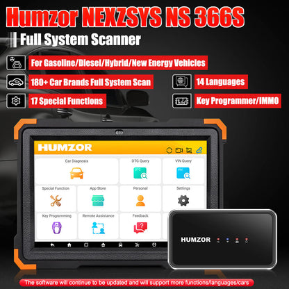 HUMZOR NexzSYS NS366S OBD2 Scanner - Professionell Bil Diagnosverktyg