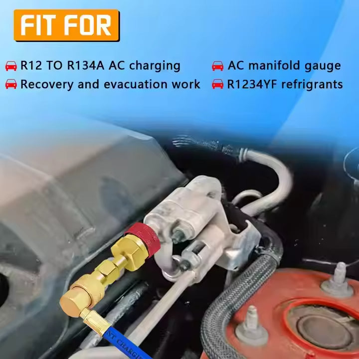 R1234YF till R134A lågtryckssnabbkoppling för bilens AC-system