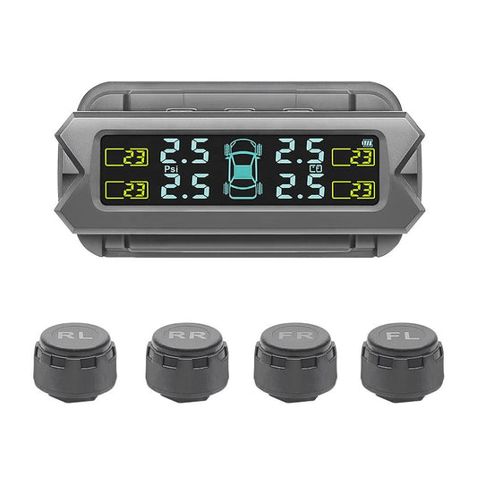 Solenergi TPMS Externa Sensorer för Bilstyrtryck