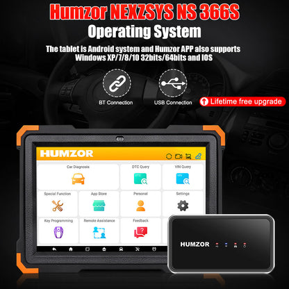 HUMZOR NexzSYS NS366S OBD2 Scanner - Professionell Bil Diagnosverktyg