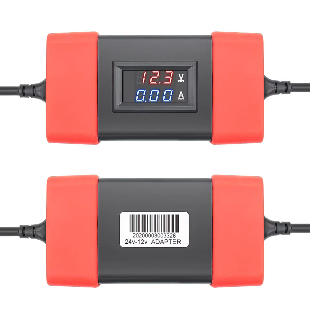 24V → 12V OBD2 adapterkabel för lastbil/diesel – för diagnos med 12V OBD2-scanners