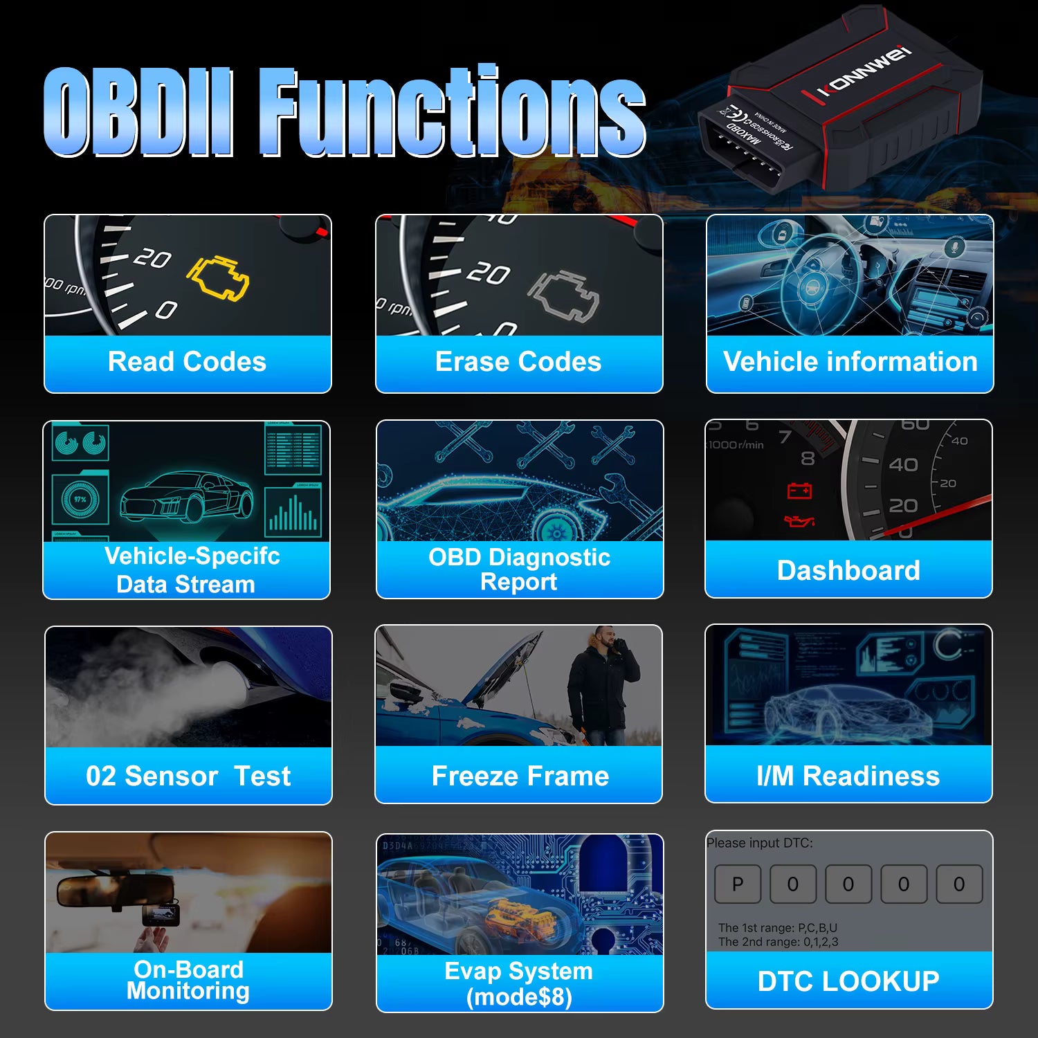 KONNWEI MAXOBD BT5.2 OBD2 Scanner – Full Systems & App