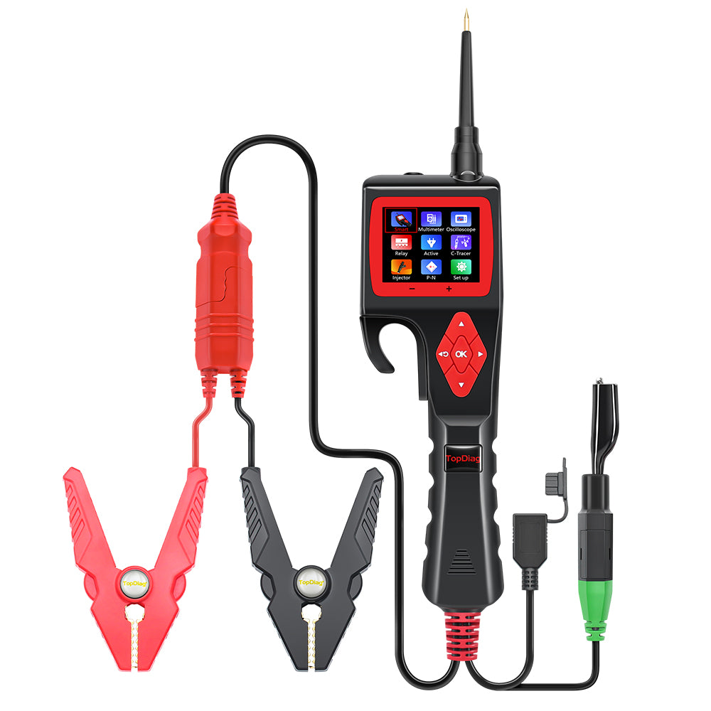 Topdiag P200 – Smart kretsprovare / Power Probe-testare med oscilloskop & batteritest (9–30V, 2,4″ TFT) Testverktyg
