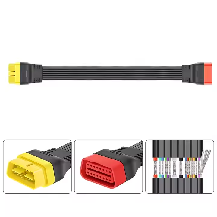 Flat 16-pin OBD2 Förlängningskabel