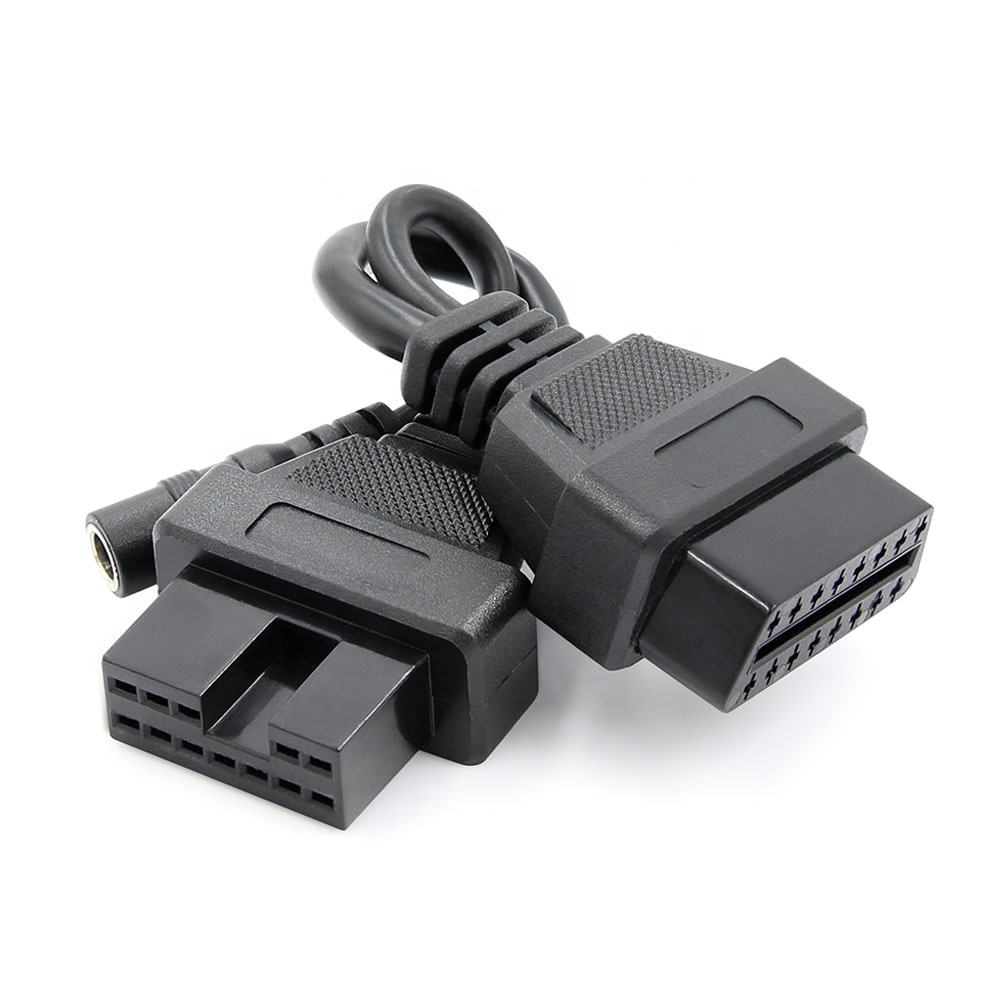 12pin till 16 Pin OBDII Connector för Mitsubishi