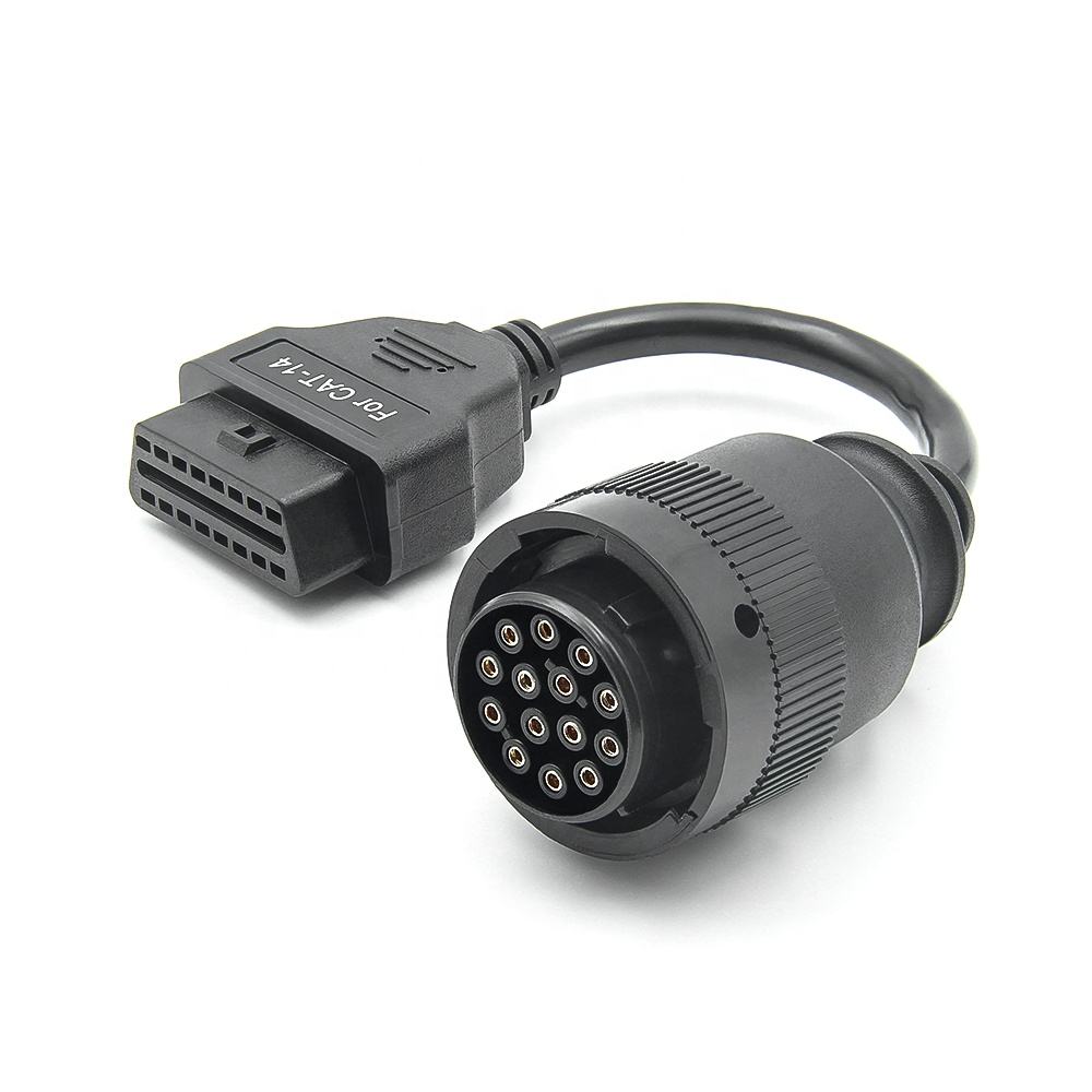 14pin OBD Connector för CAT Lastbilar