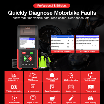 Jdiag M200 Pro Motorcykeldiagnosverktyg med ECU Remapping