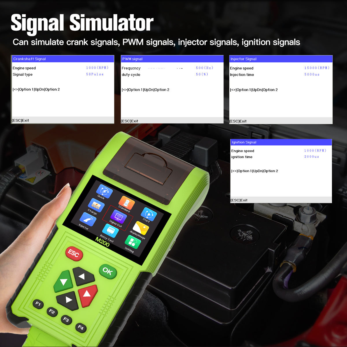 JDiag M200 OBD2 Diagnostikverktyg för Motorcykel 2 i 1