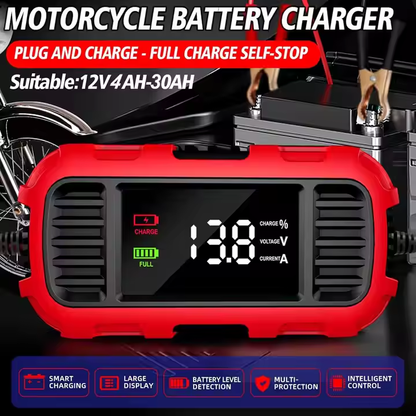 Pulse Repair Blysyrabatteri Laddare 12V 2A för Motorcykel och Bil