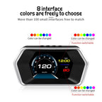 Dual System Car OBD HUD P17 - Driving Speed RPM Voltage Display Tillbehör